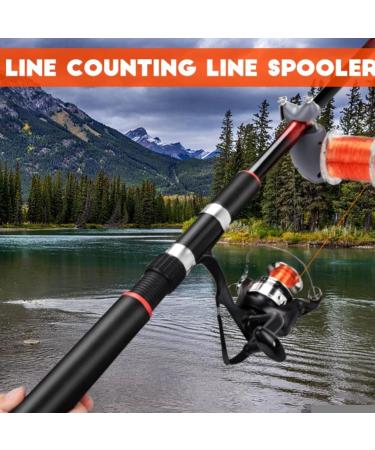 Teamaze Portable Fishing Line Spooler | Adjustable Line Counter for Spinning & Casting Reels | Grey Fish Shape Design - Buy Online on GoSupps.com