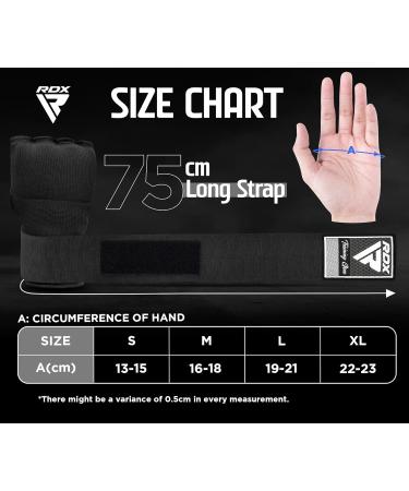 RDX Gel Inner Gloves for Boxing MMA & Muay Thai - 75cm Elastic Wrist Bandages for Sparring & Training - Black - Buy Online on GoSupps.com