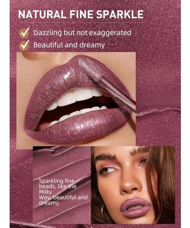 Buy Waterproof Glitter Liquid Lip Gloss | Long Lasting Metallic Diamond Shimmer Lipstick for Women & Girls - Buy Online on GoSupps.com