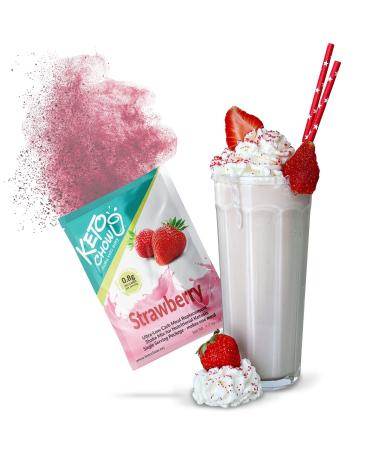 Keto Chow Strawberry | Keto Meal Replacement Shake Powder | Nutritionally Complete Keto Food | Low Carb Keto Meals | Delicious Easy Meal Substitute Drink | Protein Rich You Choose The Fat| Single Meal Sample 1.6 Ounce (Pack of 1)