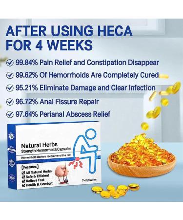 Heca Natural Herbal Hemorrhoid Capsules - Rapid Treatment Relief (1 Box) - Buy Online on GoSupps.com