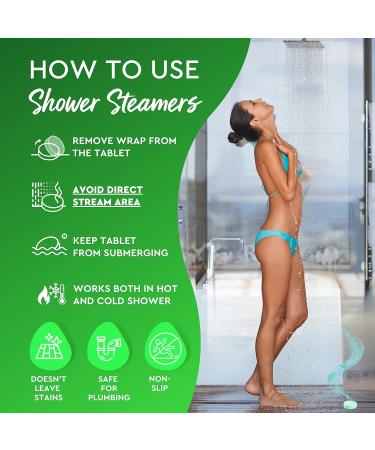 Cleverfy Shower Steamers Aromatherapy - 6 Menthol & Eucalyptus Shower Bombs for Relaxation & Congestion Relief - Mother's Day Gifts - Green Set - Buy Online on GoSupps.com