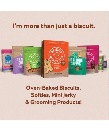 Buddy Biscuits Soft & Chewy Peanut Butter Treats for Dogs - 6oz Training or Snack Size, Made in USA - Pack of 1 - Buy Online on GoSupps.com