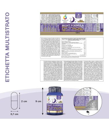 Colors Of Life Night Formula Melatonin Valerian Passionflower & Melissa Supplement - 30 Vegetarian Capsules - Buy Online on GoSupps.com