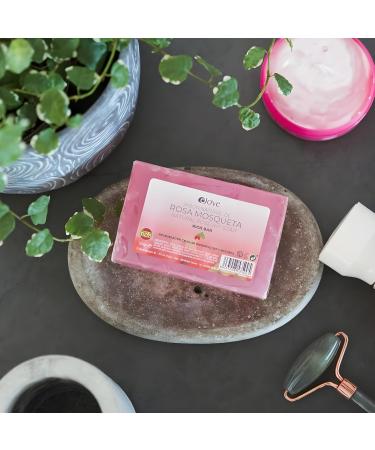 Rosehip Facial Cleanser 125g | Natural Handmade Soap for Face and Body | Gentle Exfoliating Scrub | Hydration and Scar Care | Soft and Glowing Skin - Buy Online on GoSupps.com