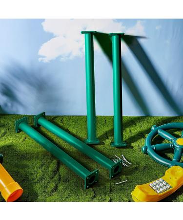 6 Monkey Bars Ladder Rungs Playground Set | Outdoor Climbing Kit for Kids | Steel Swing Set Accessory | 16.5 Inch Green Equipment - Buy Online on GoSupps.com