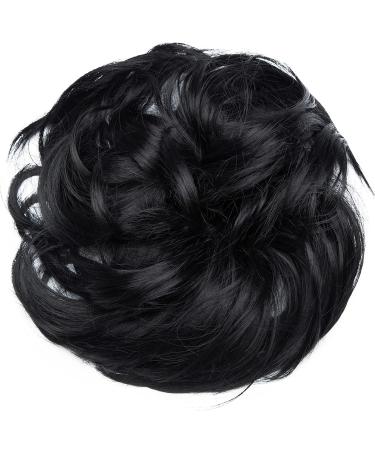 SEGO Hair Extensions - Large 80g Messy Wavy Bun & Updo Hairpiece in 1# Black | International Shipping Available - Buy Online on GoSupps.com
