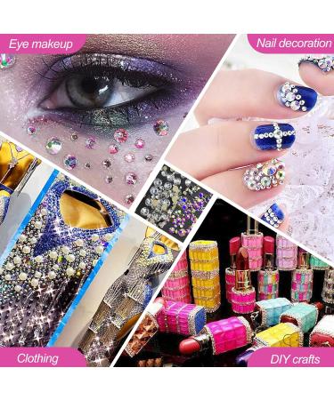 Sularpek 1500 Pcs Rhinestones Set with Tools | AB Clear Crystal Nail Art Gems in 6 Sizes | Nail & Face Rhinestones Kit for Crafts - Buy Online on GoSupps.com