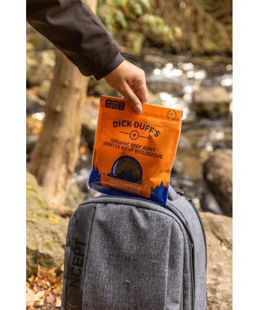 Dick Duff's Organic Jerky - Made in Canada Beef Jerky - 27g of Protein per Serving - Certified Organic Non-GMO Nitrate Free Keto Friendly Gluten Free Sweet Chipotle 50 g (Pack of 3) - Buy Online on GoSupps.com