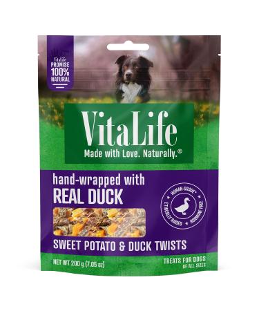 VitaLife 200 g Sweet Potato & Duck Twists All Natural Dog Treats