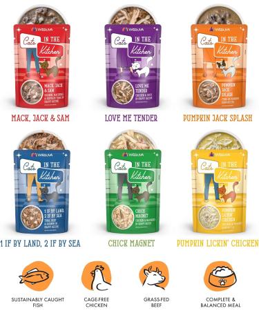 Weruva Cats in the Kitchen Pantry Party Pouch Variety Pack - 3 oz (12 Pack) - Buy Online on GoSupps.com