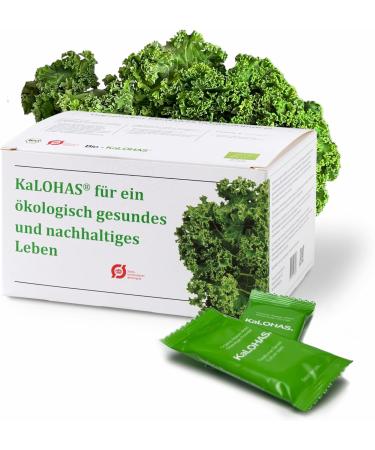 KaLOHaS Pure Superfood Organic Kale Powder - No Additives Freeze Dried High Content of Protein Calcium Vitamin C & K - Antioxidant Rich 9 Essential Amino Acids - 25 x 2 g Sachets