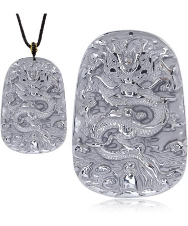 Verdant Touch Terahertz Dragon Fan Necklace - Natural Carved Stone 60x180 cm | Unique Jewelry Production - Buy Online on GoSupps.com