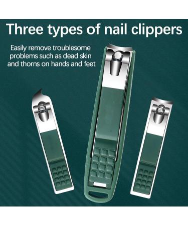 Fingernail Cutter Set Finger and Toenail Cutter Set - Pedicure Set Stainless Steel | Nail Care Tools Grooming Kits with Storage Box Pedicure Tools for Men and Women - Buy Online on GoSupps.com