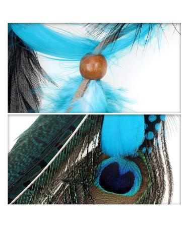 MWOOT 3Pcs Peacock Feather Hair Extensions for Women - Halloween Costume & Bohemian Hippie Accessories - Buy Online on GoSupps.com