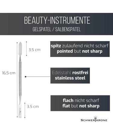 Schwertkrone Double-Sided Gel & Cream Spatula | Stainless Steel Rustproof 16 cm - International Shipping Available - Buy Online on GoSupps.com