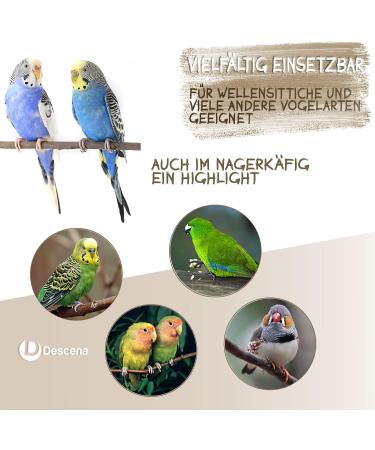 6 Natur Beckbagen for Bird Cages | Premium Accessories for Budgies | Base Bars & Wellensing Toys | Ideal for Small & Large Cages - Buy Online on GoSupps.com