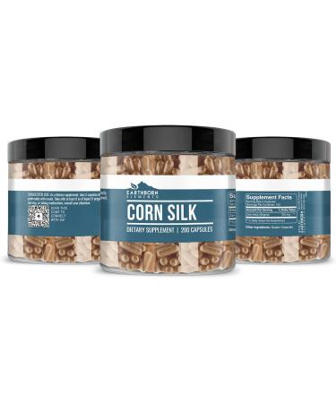 Earthborn Elements Corn Silk Extract 200 Capsules - Pure & Undiluted - 200 Count (Pack of 1) - Buy Online on GoSupps.com