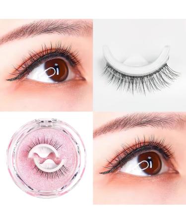XdealCozyxc 4 Pair Self Adhesive Eyelashes Reusable Pre Glued Eyelashes Lashes No Glue Needed Waterproof Natural Look - Buy Online on GoSupps.com