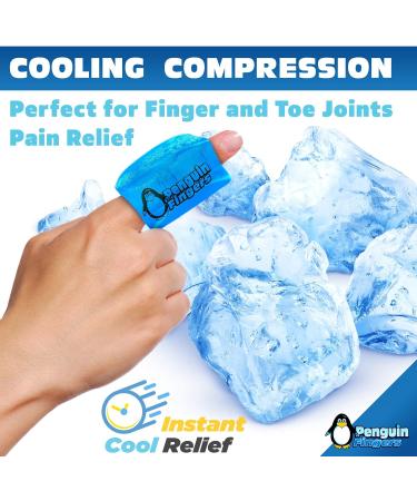 Reusable Finger and Toe Gel Ice Pack for Injuries, Arthritis, Tendonitis - Compression Sleeve for Cryotherapy Relief - Latex Free, One Size 2.0 - Buy Online on GoSupps.com