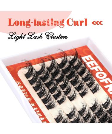 Mink Cluster Lashes: Fluffy DIY Individual Eyelash Extensions by Eefofnn (8mm-16mm Mixed Length) - Buy Online on GoSupps.com