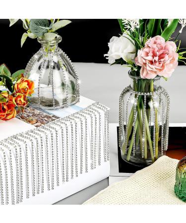 1 Yard Silver Rhinestone Fringe Trim for Sewing Crafts & Wedding Party - Crystal Diamond Ribbon Tassel Chain for Female Jewelry - Buy Online on GoSupps.com