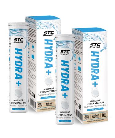 STC NUTRITION - Hydra+ - Pr paration pour boisson isotonique base d' lectrolytes Vitamines sucre et dulcorant naturels - Optimise l'hydratation - Neutre - Lot de 2