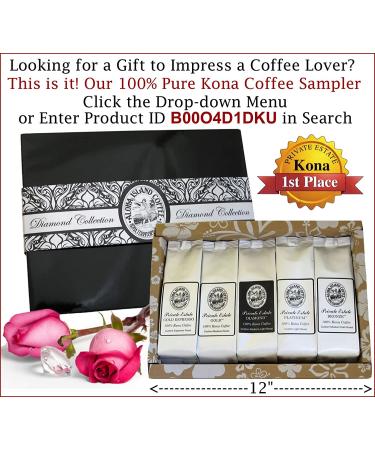 Platinum Collection: 5 Kona Blend Coffee Roasts Gift Sampler for Mother's Day, Father's Day, Birthdays - Ground Coffee, Brews 60 Cups - Buy Online on GoSupps.com