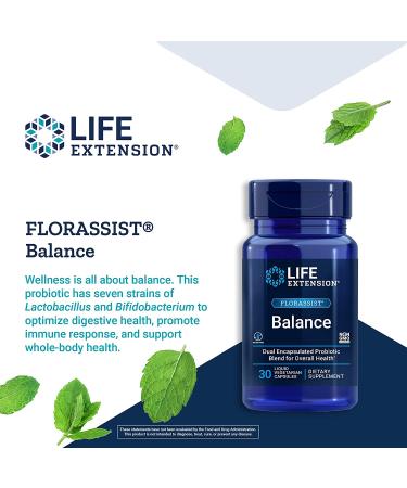 Life Extension FLORASSIST Balance - 30 Vegetarian Capsules for Digestive Health - Buy Online on GoSupps.com