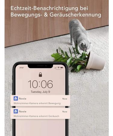 Nooie Baby Monitor - 360 WiFi Baby Camera 1080p HD Night Vision AI Tracking Intercom & Alexa Compatible - Buy Online on GoSupps.com