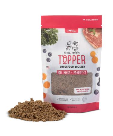 iHeartDogs Dog Food Topper - Freeze-Dried Raw Dog Food Seasoning - Grain Free Superfood Meal Mixer Beef 3 Ounce (Pack of 1)