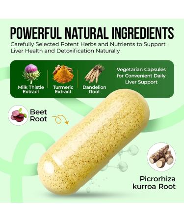 Nature's Nectar Liver Cleanse Detox & Repair Active Liver Support Supplement with Milk Thistle Liver Detox Helps Repair & Protect Liver, Aids Fatty Liver & Gallbladder Health 60 Capsules - Buy Online on GoSupps.com