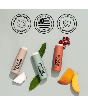 Poppy & Pout Sweet Mint Jumbo Lip Balm | All Natural Lip Balms & Moisturizers | Hydrates with Beeswax  Vitamin E Organic Coconut Oil | Cruelty-Free | Lip Balm in Recyclable Cardboard Tube - Buy Online on GoSupps.com