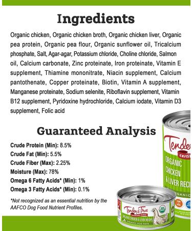 Tender And True Organic Chicken Liver Dog Food - 12.5 oz (Pack of 12) - Buy Online on GoSupps.com