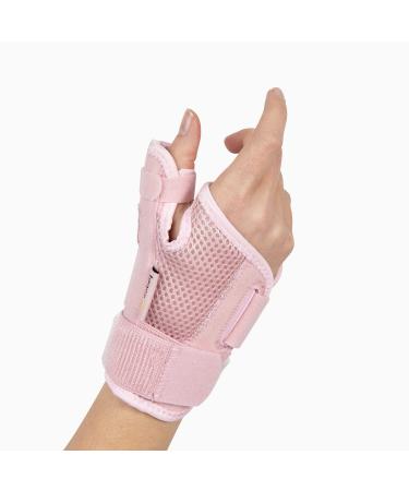 BraceUP Thumb Support Brace - Splint for Spica and Hand Support for Arthritis Tendonitis Carpal Tunnel Pain Relief and Thumb Sprain (Pink)