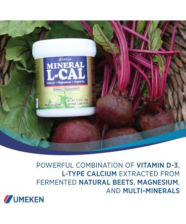 Umeken Mineral L-Cal Supplement 6 Month Supply | Enriched with Magnesium, Vitamin D3, and Minerals | 360g Tablets | Pack of 1, 12.9 Ounce - Buy Online on GoSupps.com