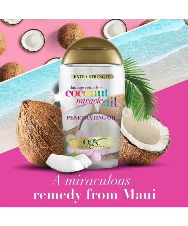 OGX Damage Remedy Coconut Miracle Oil 100ml - Penetrating Hair Oil - Buy Online on GoSupps.com