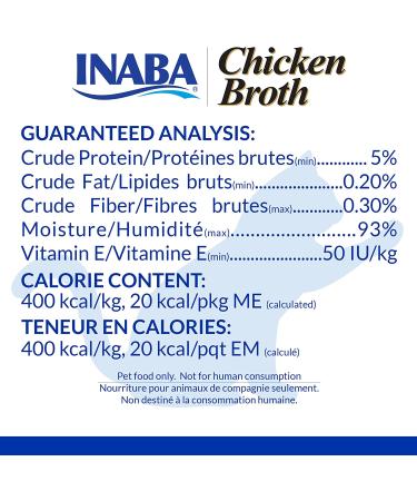 INABA Grain-Free Chicken Broth for Cats with Vitamin E - 1.76oz Pouches (Pack of 6) - Buy Online on GoSupps.com