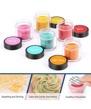 Omaker Edible Glitter 5g - Food-Grade Orange Sparkles for Cake Decorating & Desserts - Buy Online on GoSupps.com