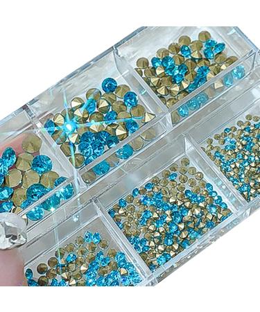 FEIlei Clear Nail Rhinestones 3D Nail Gems Nail Diamonds Pointed Back Nail Stones - Buy Online on GoSupps.com