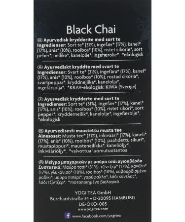 Yogi Tea Black Chai 17 Bags - Buy Online on GoSupps.com