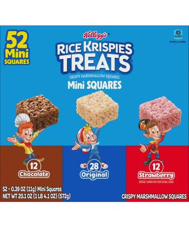 Rice Krispies Treats Mini Crispy Marshmallow Squares Kids Snacks - 20.1Oz - Pack Of 52 - Buy Online on GoSupps.com