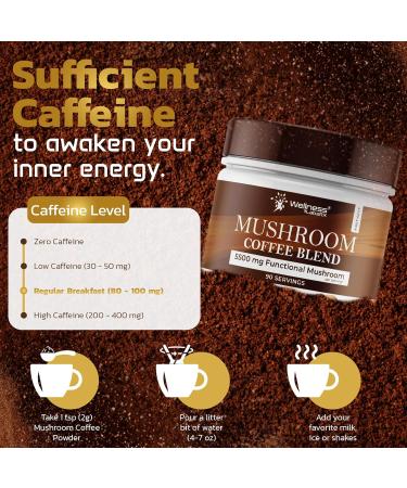 Wellness Labsrx Mushroom Coffee Organic Mushrooms Instant Great Tasting Colombian Keto 7 Superfood Mishrooms Lions Mane 90 Servings - Buy Online on GoSupps.com