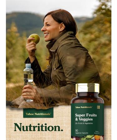 Tahoe Nutritionals Super Fruits and Veggies Capsules | 90 Count | Vegetarian Non-GMO and Gluten Free Supplement - Buy Online on GoSupps.com
