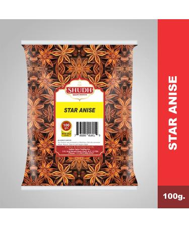 SHUDH Whole Chinese Star Anise Seeds (3.5 oz | 100 GM) - Sun Dried Spice for Baking, Cooking, and Tea - Buy Online on GoSupps.com