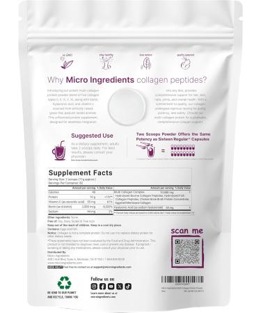 Micro Ingredients 8-in-1 Multi Collagen Powder & Women s Probiotics 100 Billion CFU Veggie Capsules | 2 Pack | Hydrolyzed Peptides + Hyaluronic Acid & Vitamin C | 40 Strains + Cranberry & D-Mannose - Buy Online on GoSupps.com