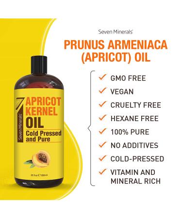Organic 32 fl oz Apricot Kernel Oil - Non-GMO & Hexane Free - Lightweight Moisturizer for All Skin Types - Ideal Carrier Oil for Massage & Aromatherapy - Buy Online on GoSupps.com