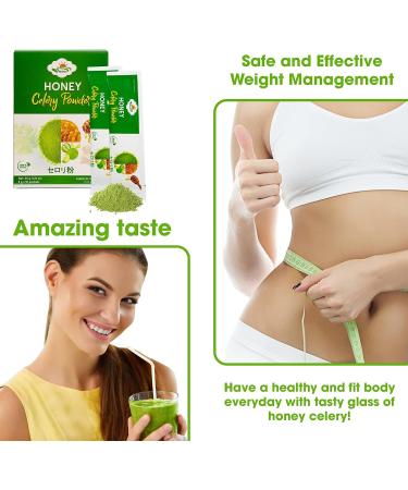 Visora Honey Celery Powder: Cleanse & Detoxify | Digestion & Immune Support | Antioxidant & Vitamin C Boost | Vegan (10 Servings) - Buy Online on GoSupps.com