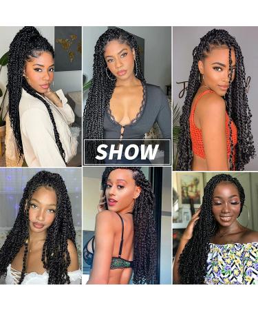 18 Inch Pre-looped Passion Twist Crochet Hair 8 Packs for Black Women - 1B Color - Buy Online on GoSupps.com