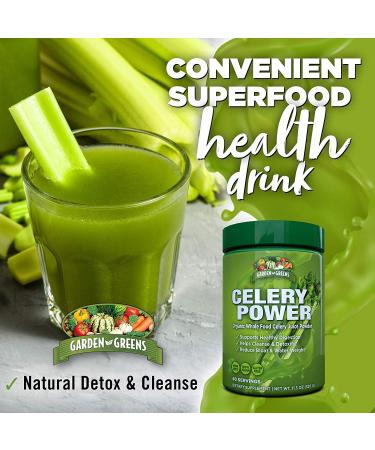 Garden Greens Organic Celery Juice Powder - 40 Servings (11.3 Oz) | Pure & Powerful - Buy Online on GoSupps.com